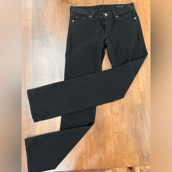 Citizens of Humanity COH Skull Embroidery jeans Slim Straight Fit Black 27 EUC - Picture 1 of 9